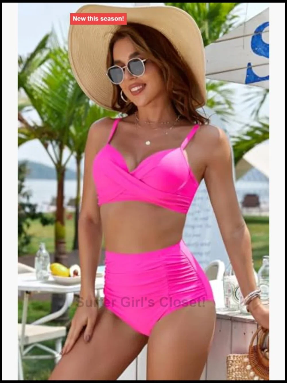 Underwire High Waisted Tummy Control Bikini Set Push Up Bathing Suit